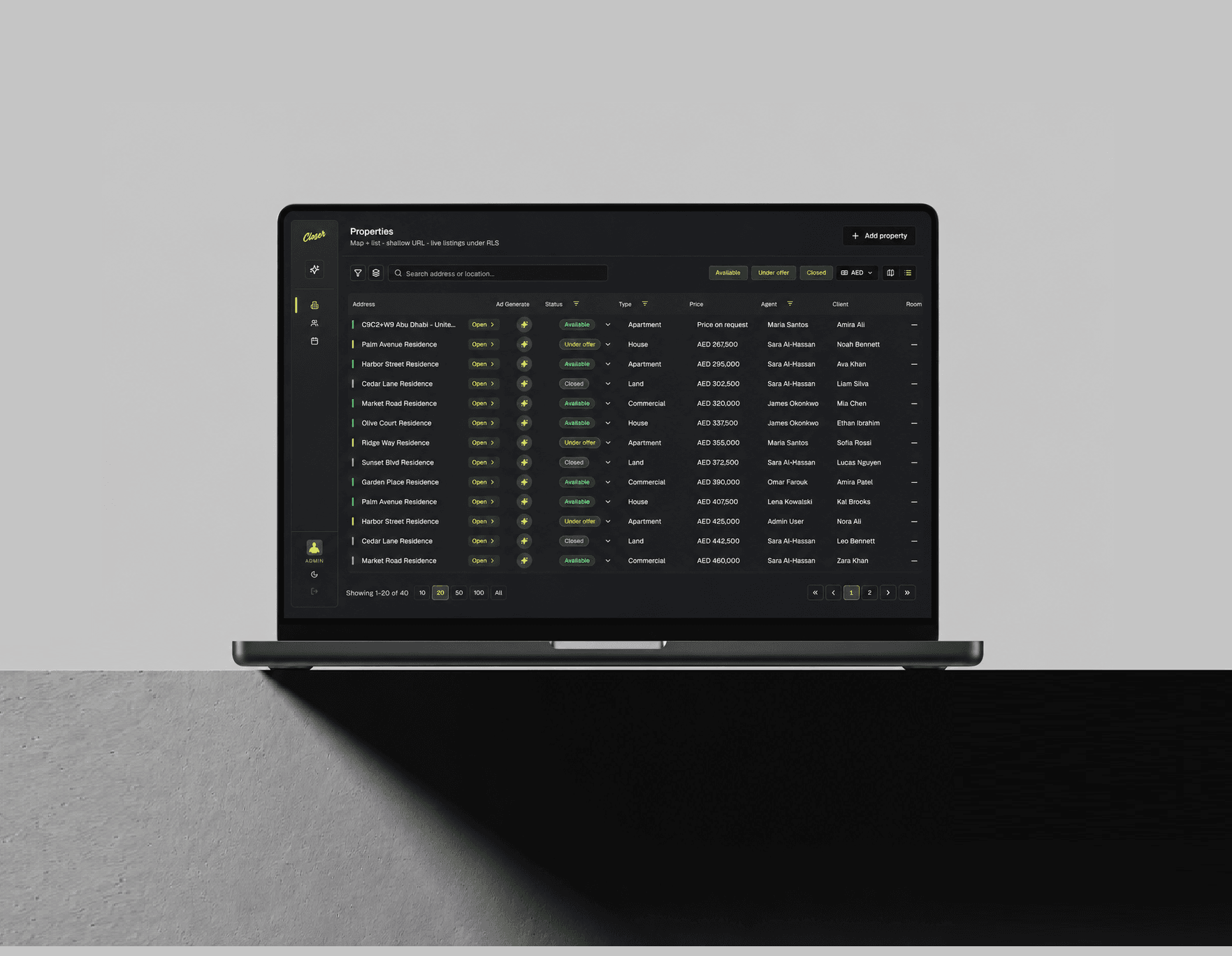 CRM and operations dashboard platform hero