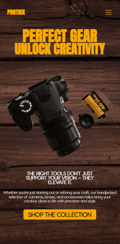 PHOTOIX - Premium photography services desktop view