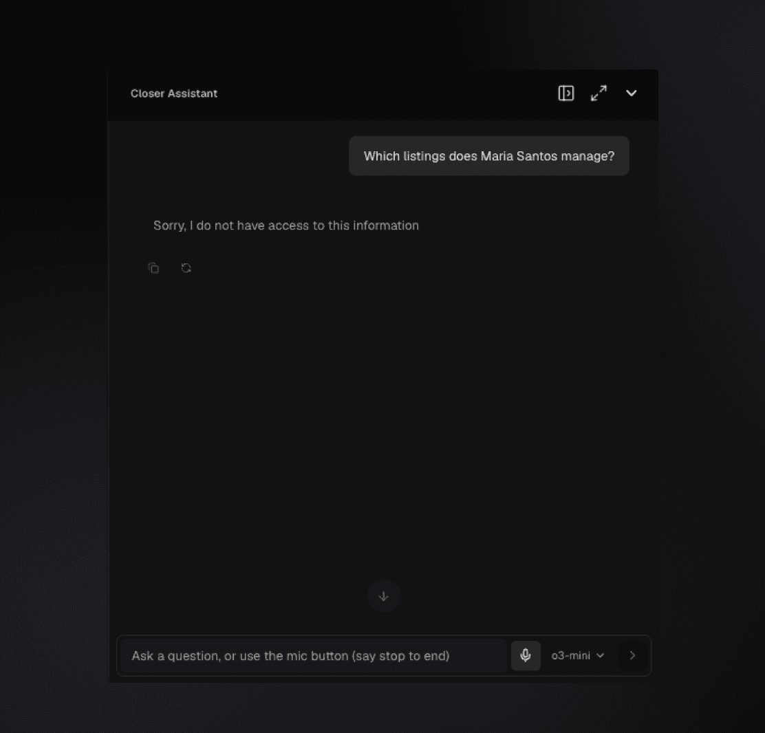 Permission-denied response shown when a requested action falls outside the user's role.